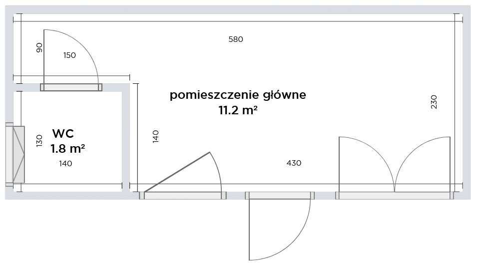 Kontener usługowy biurowy mieszkalny socjalny 6 x 2,5 x 2,8 m