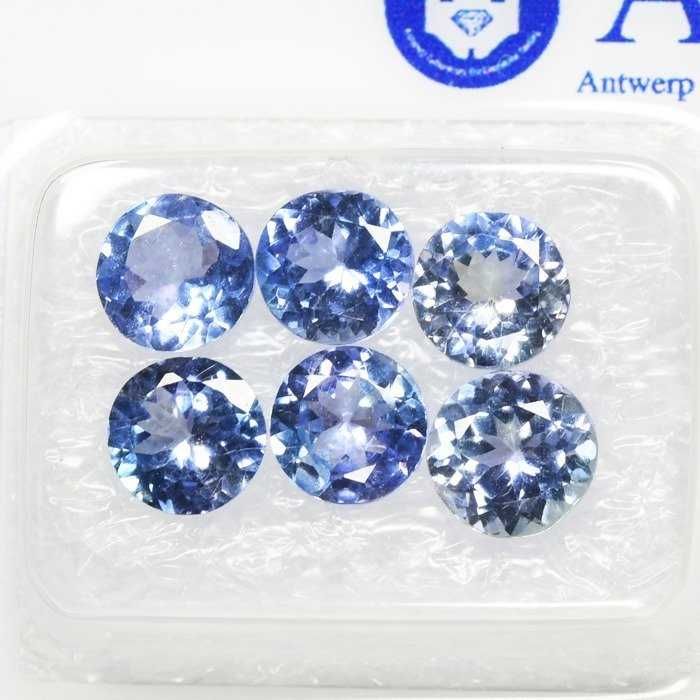 Azul púrpura claro a azul púrpura Tanzanita - 3.99 ct