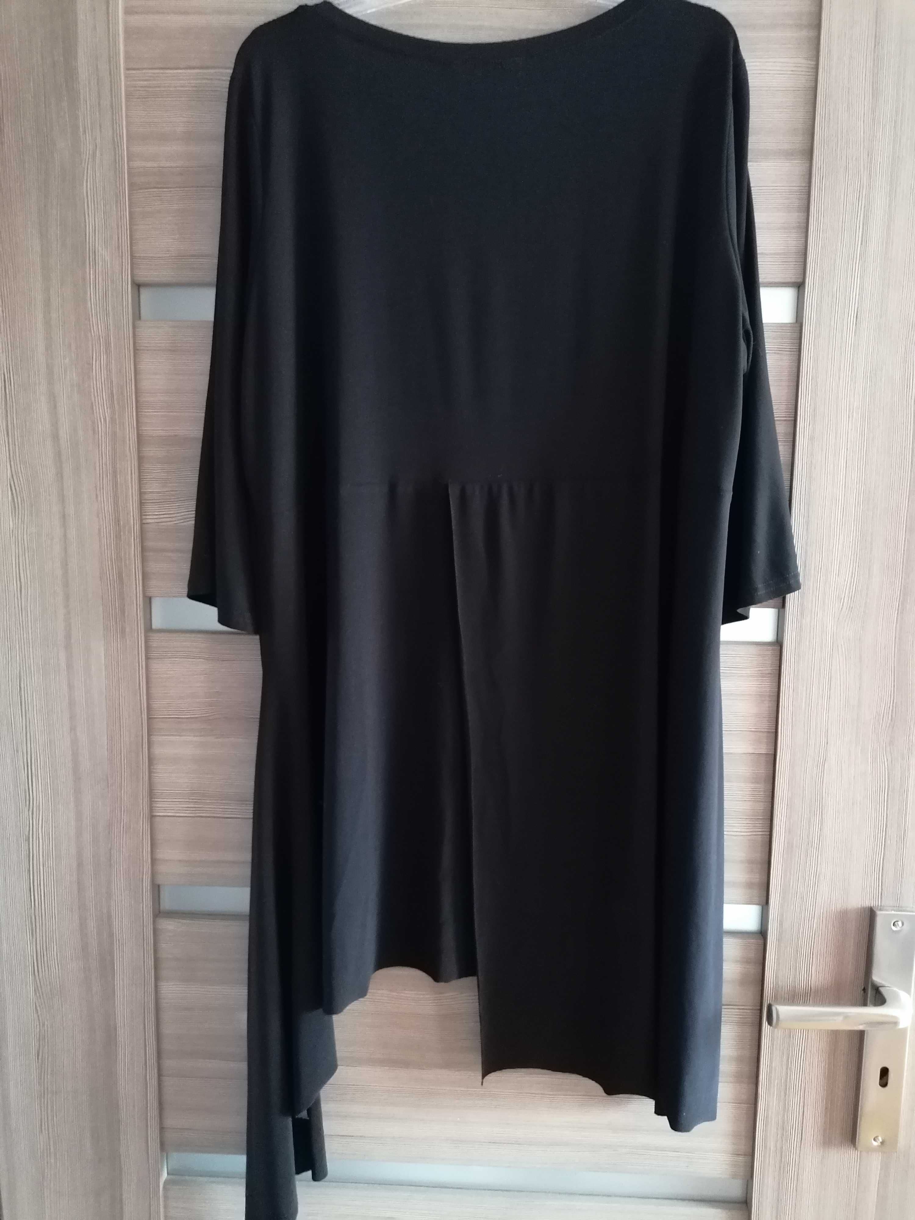 Bluzko-tunika czarna, elegancka, 2xl