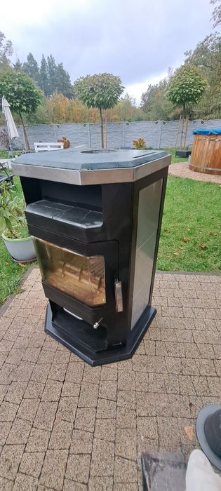 Piec kominkowy kominek koza węgiel drewno 8 KW
