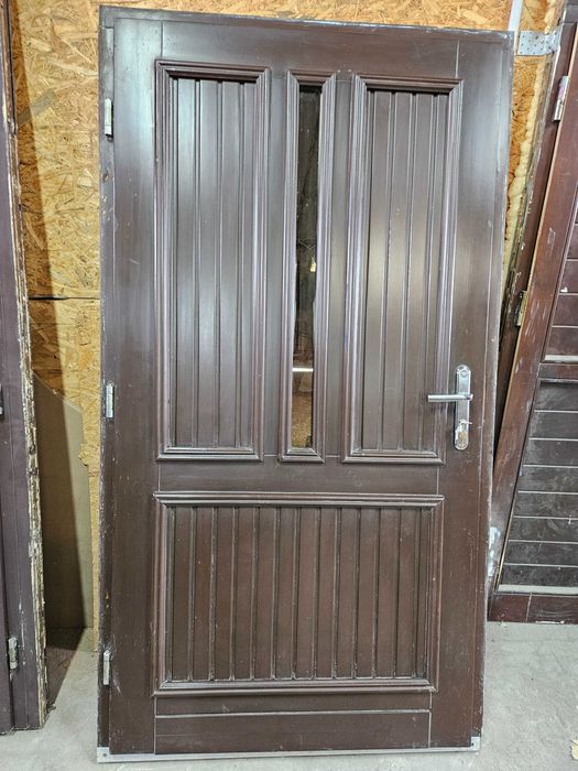 DRZWI Zewnętrzne Drewniane Sosnowe Wejściowe 114x211cm