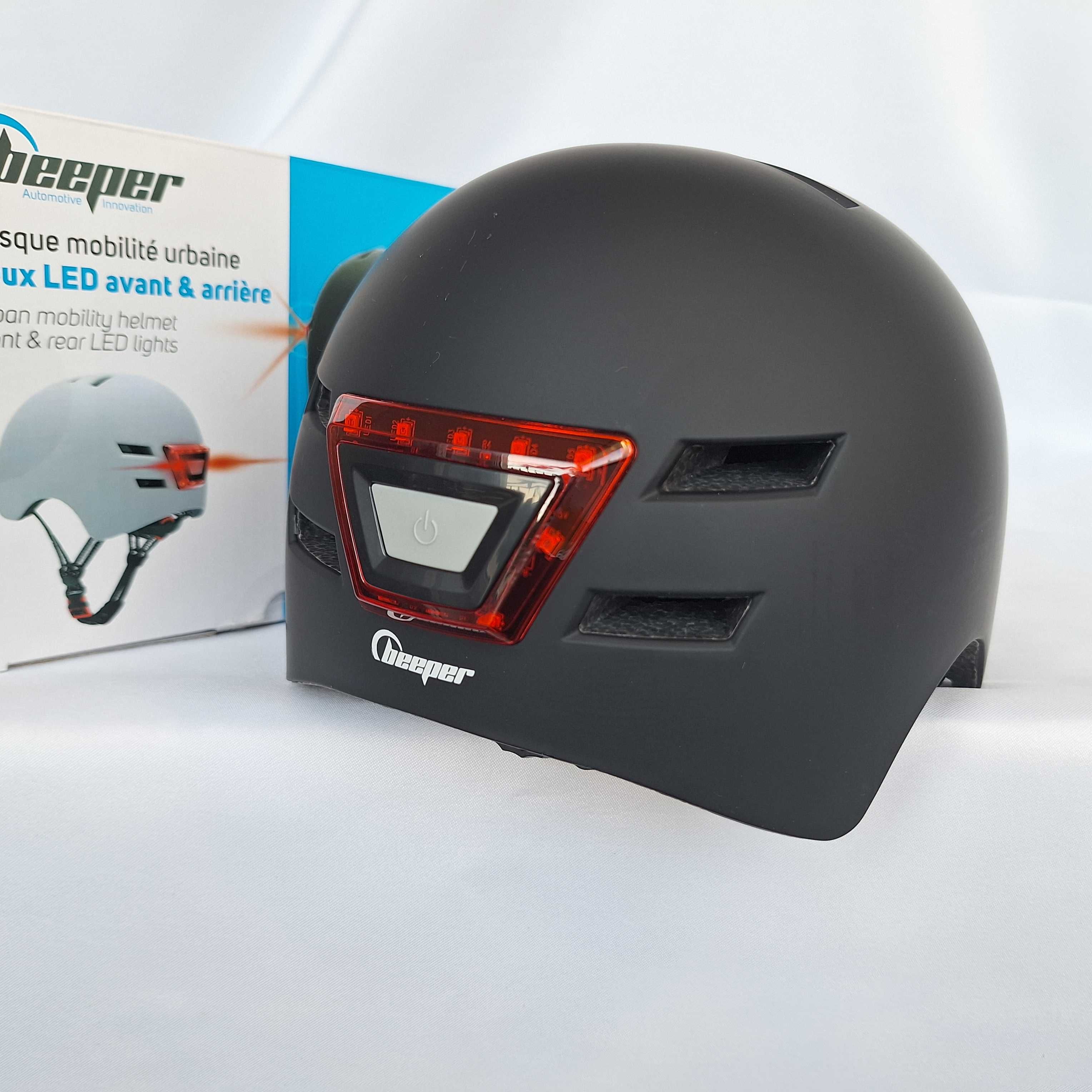 Kask rowerowy Beeper Urban Mobility Helmet LED Noir M 54-57cm