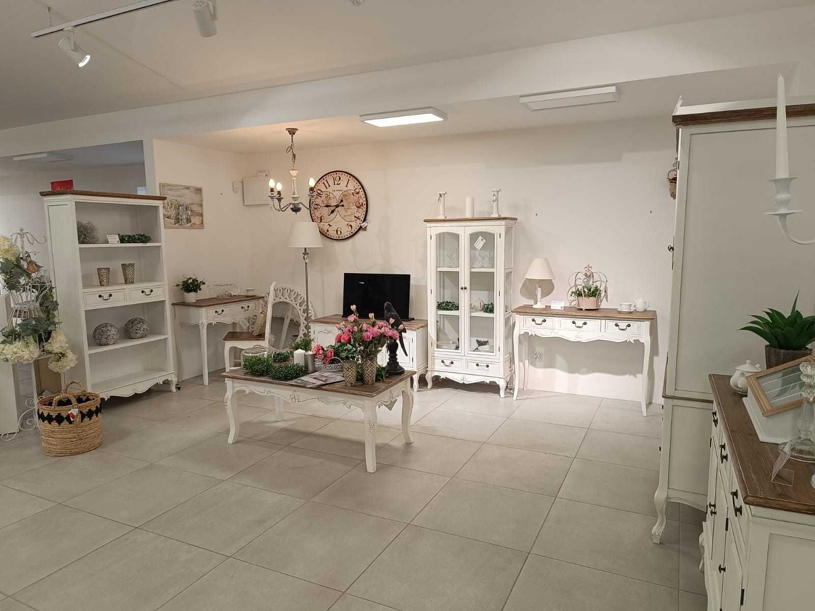 Rimini White 09 Witryna 2D/2S prowansalska biała