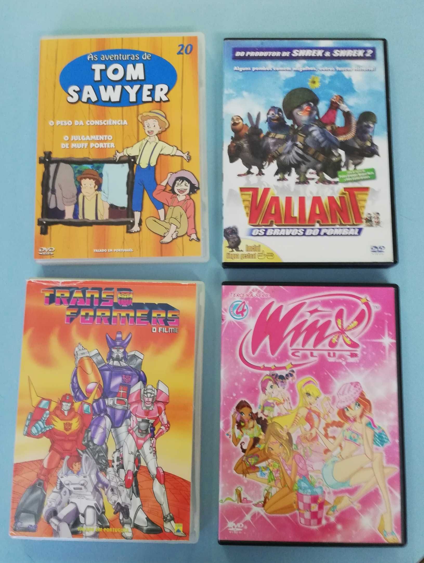 Lote de 4 filmes infantis em  DVD