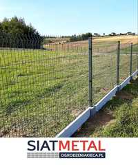 Kompletne ogrodzenie panel fi4 123cm 51 drutów+ podmurówka 20cm URANOS