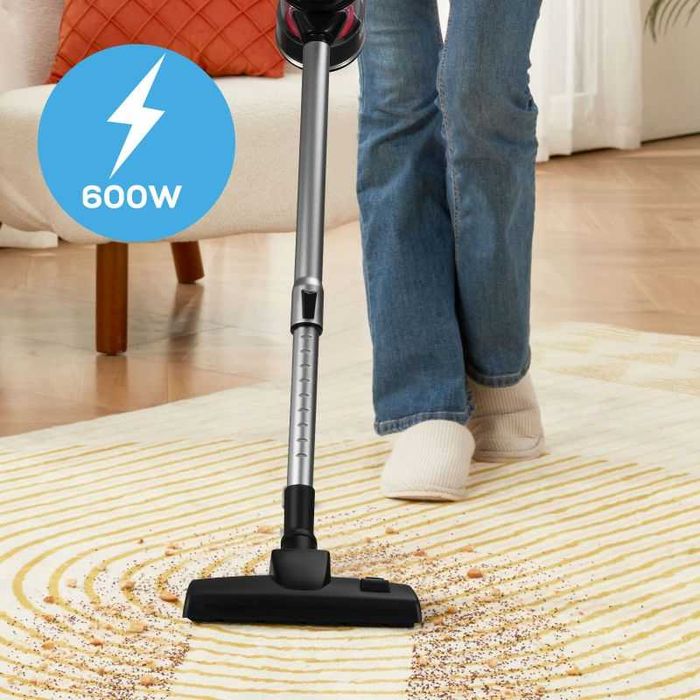 ODKURZACZ PIONOWY 600W 0,5L bezworkowy lekki 2 w 1  czerwony KD5147