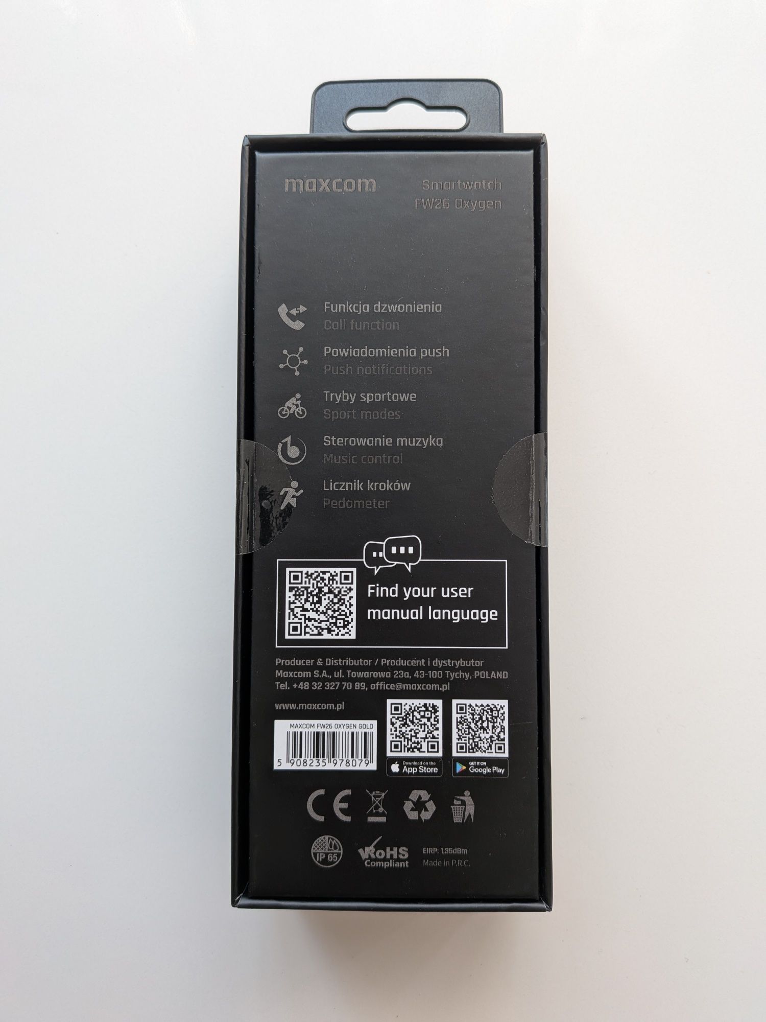 Smartwatch MaxCom Oxygen FW26 NOWY różowy