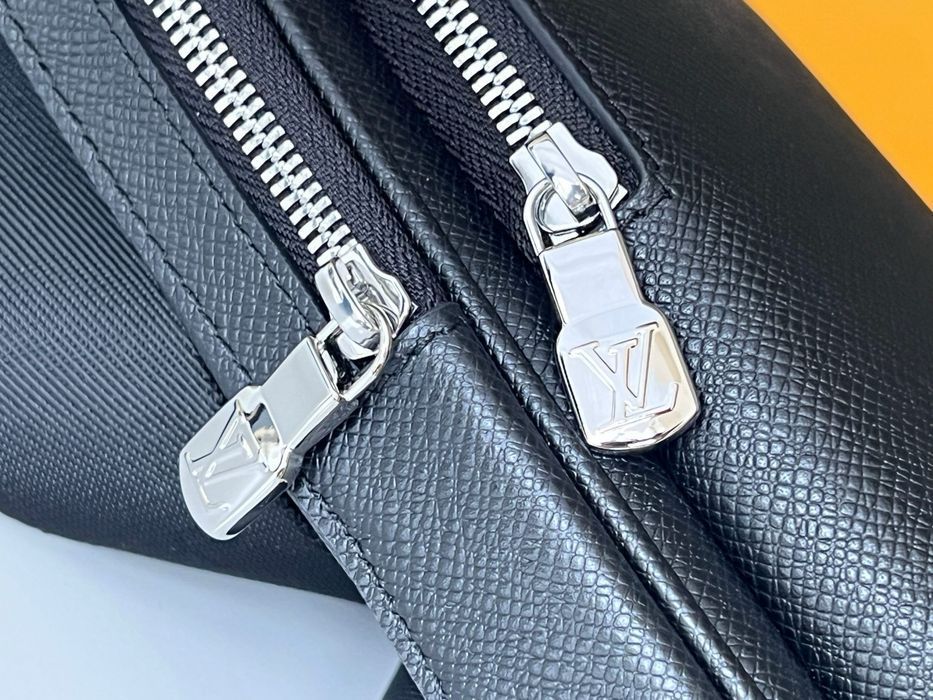 Louis Vuitton avenue сумка слинг слингбэк мужская кожаная черная