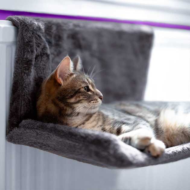 Гамак для кота, лежак на батерею СКЛАДНОЙ!