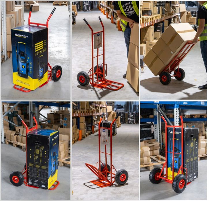 Візок вантажний складський з подвійною платформою