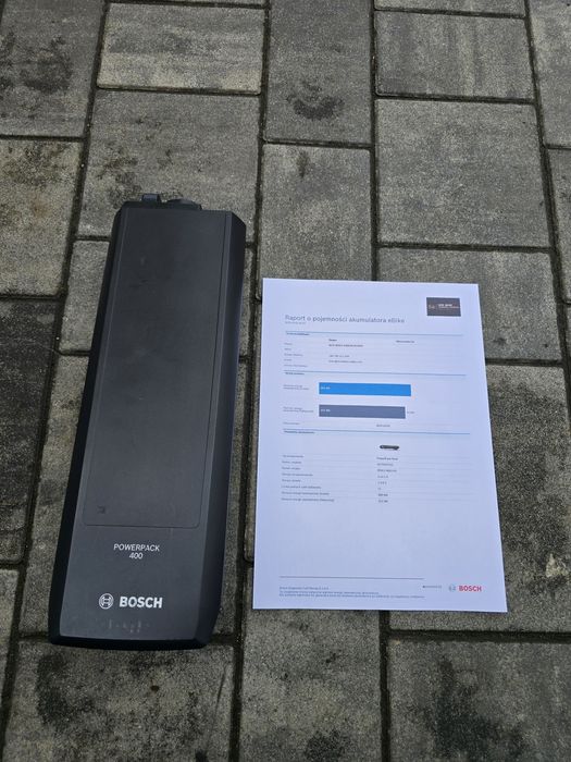 Bateria Akumulator BOSCH POWERPACK 400wh na bagażnik 71 cykli 91% spr