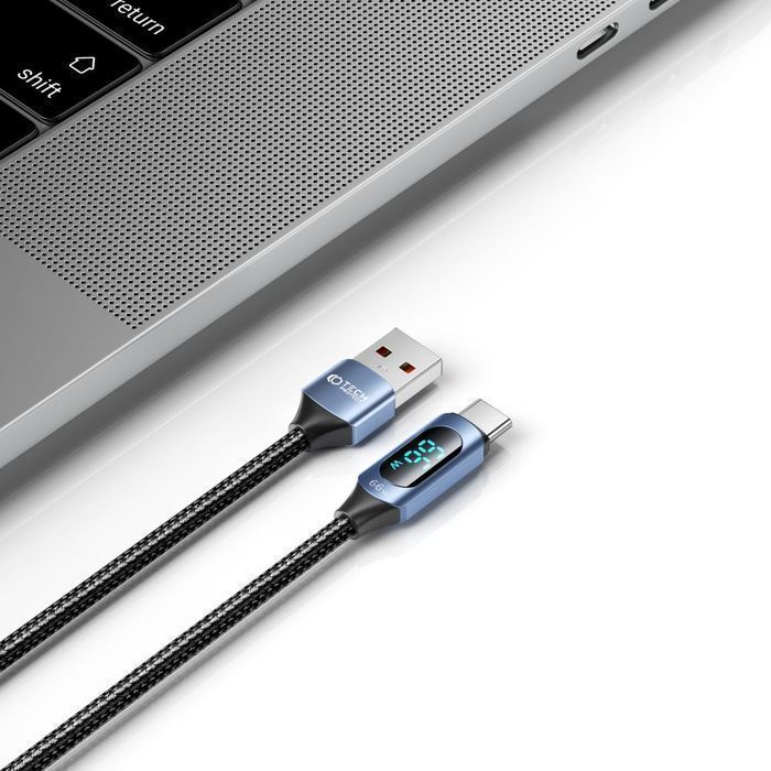 Kabel USB-C Tech-Protect UltraBoost LED 66W/6A 100cm Niebieski