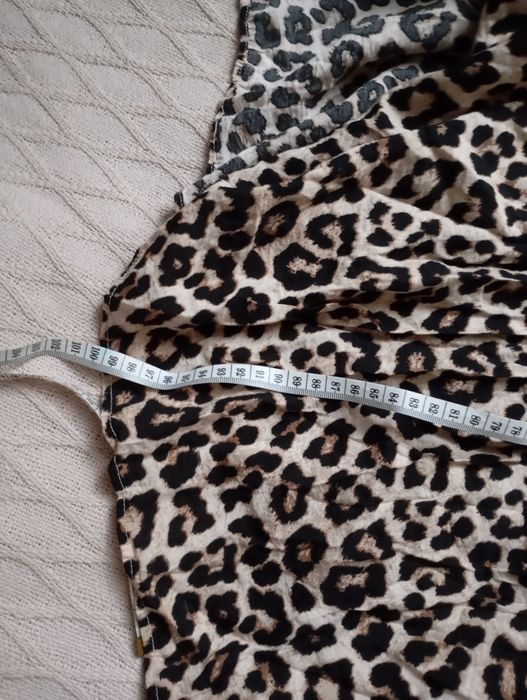 H&M L luźna oversizowa sukienka w panterkę zwierzęce wzory