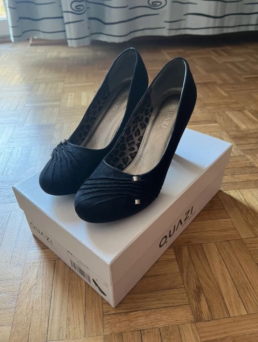 Czarne buty na obcasie 38 Quazi