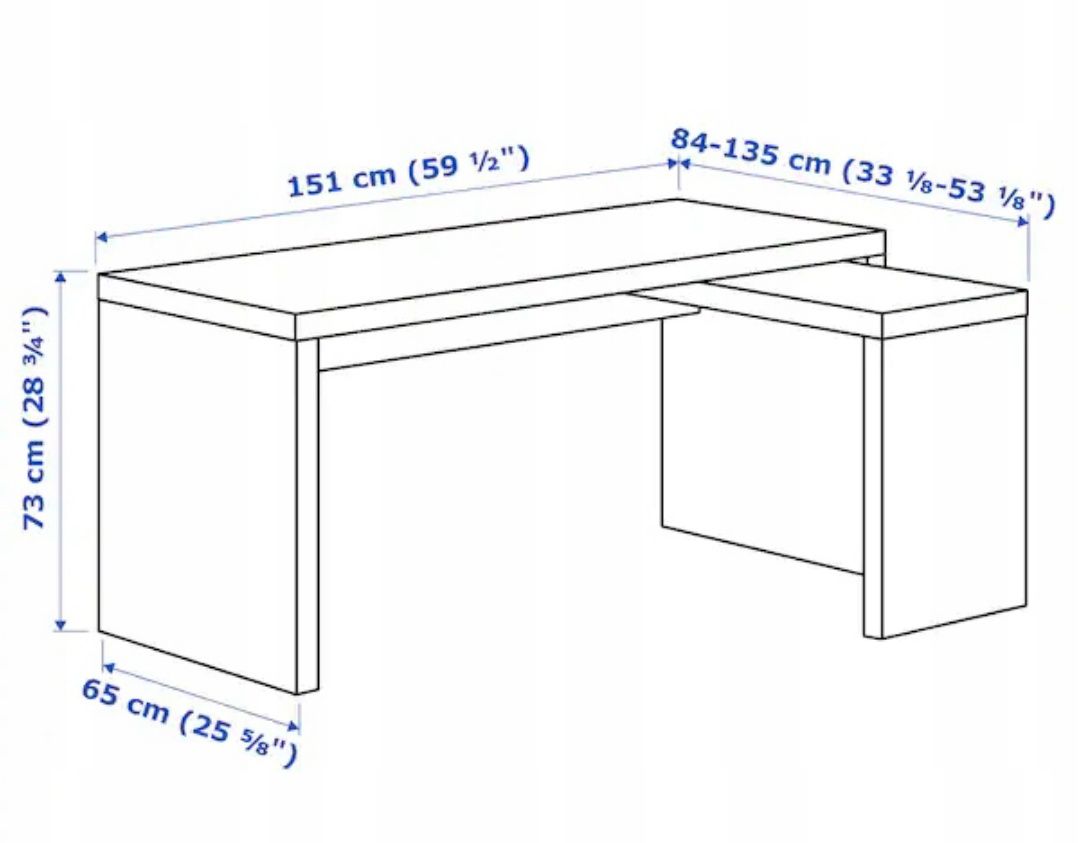 Biurko Ikea Malm + gratis fotel
