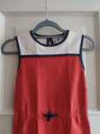 Petit Bateau France urocza sukienka premium marynarski styl r 128/8