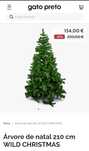 Árvore natal gato preto 210 cm como nova