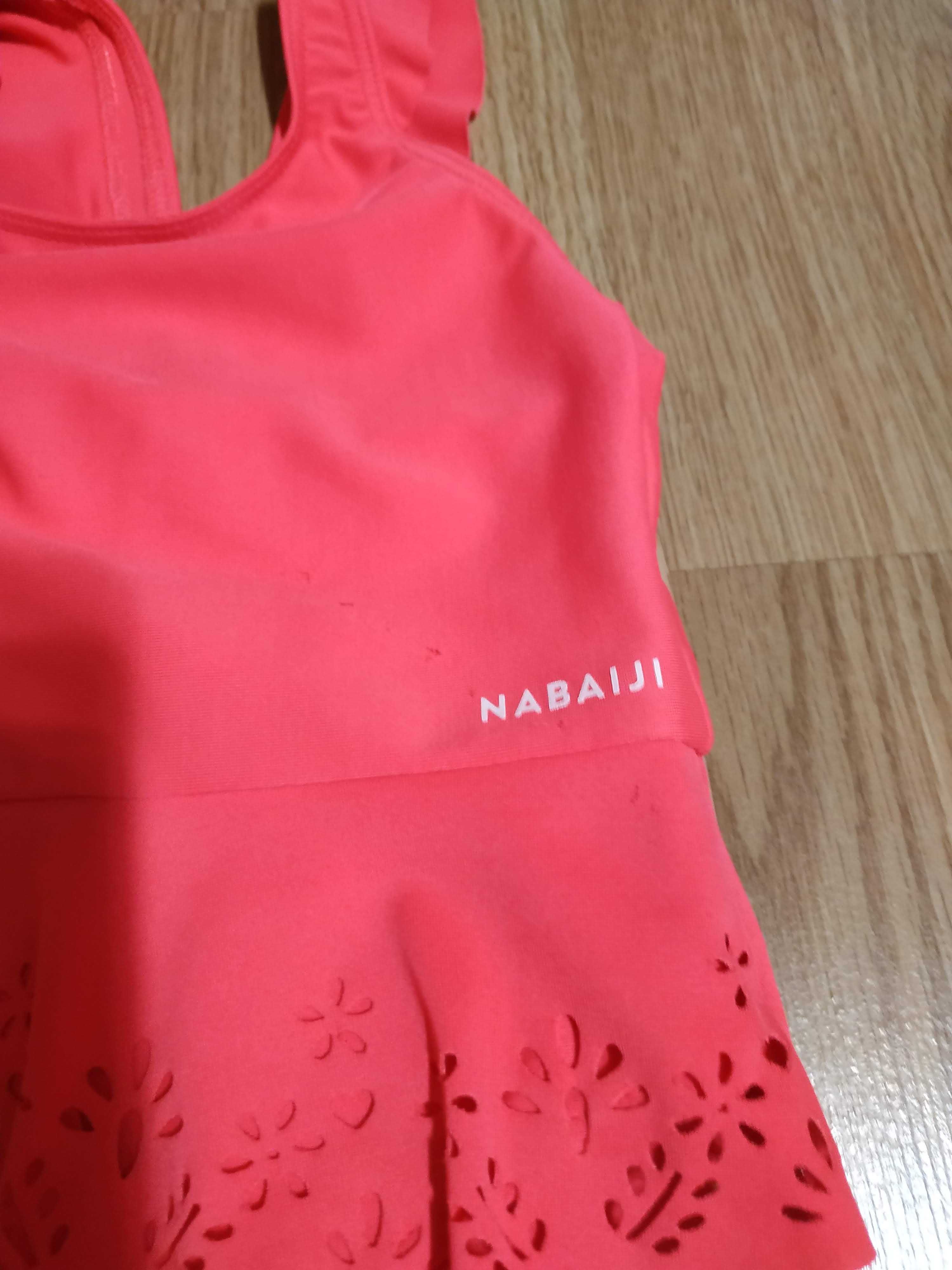 Kostium kąpielowy róż koralowy fluorescencyjny 24 msc marki Nabaiji