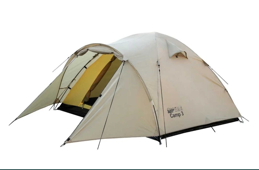 Намети Tramp Camp 2 в зеленому і пісочному кольорах