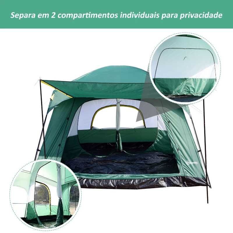 Tenda de Acampamento Familiar 8-10 Pessoas 4,3x3x2m