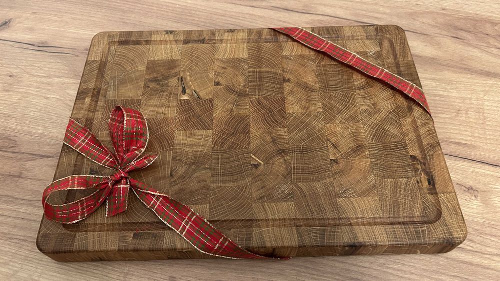 Deska do krojenia dębowa – dowolny grawer laserowy - na prezent