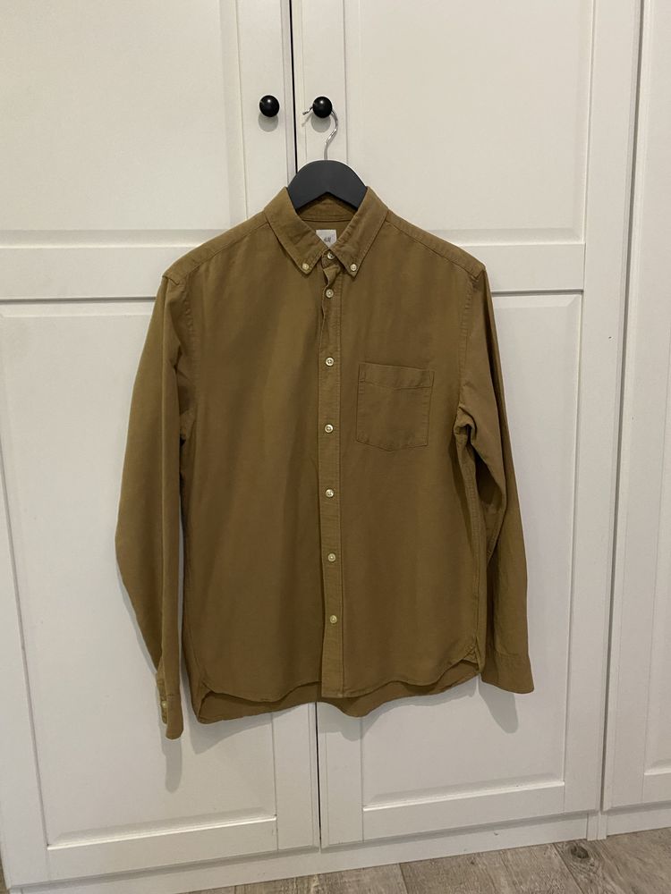 Koszula męska H&M 38 M brązowa toffi