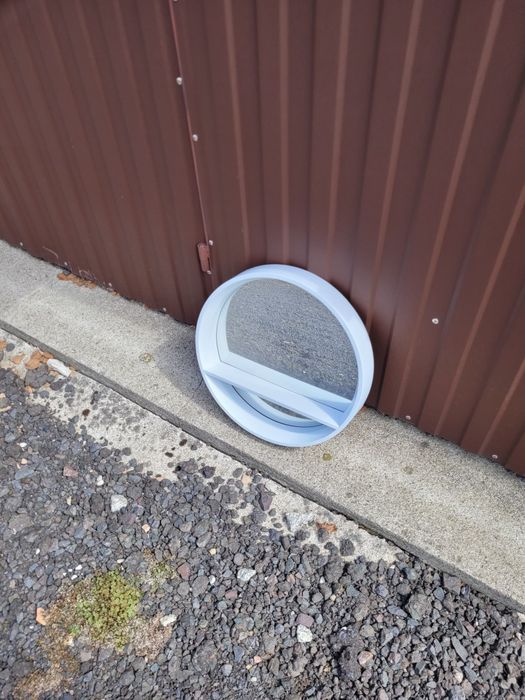 Okrągłe Lustro białe