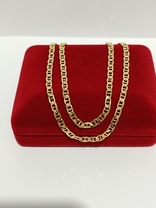 Złoty łańcuszek splot Gucci dł.50cm, złoto próby 585