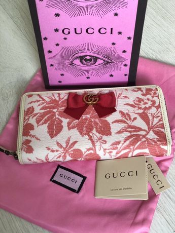Жіночий гаманець Gucci клатч шкіра холст, оригінал