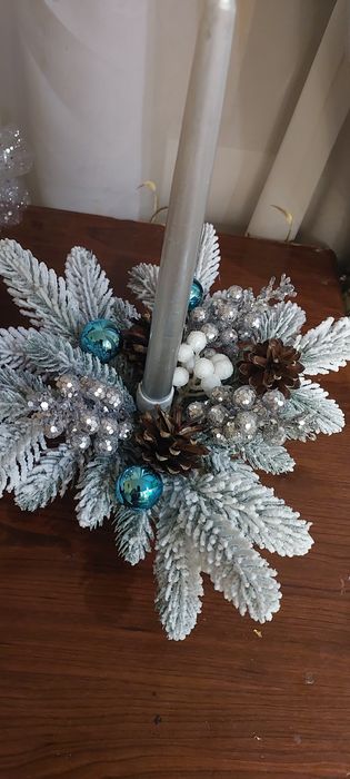 Новорічна композиція, підсвічник