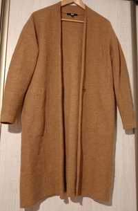 Kardigan damski Uniqlo sweter rozpinany wełniany kieszenie długi 100%