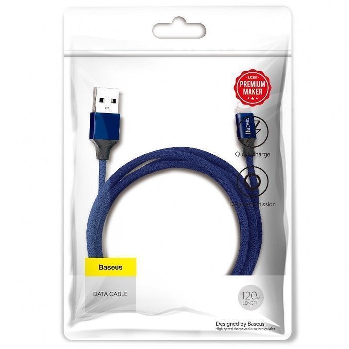 Kabel Baseus Yiven Lightning 1.2m Nylonowy DO Apple Szybkie Ładowanie