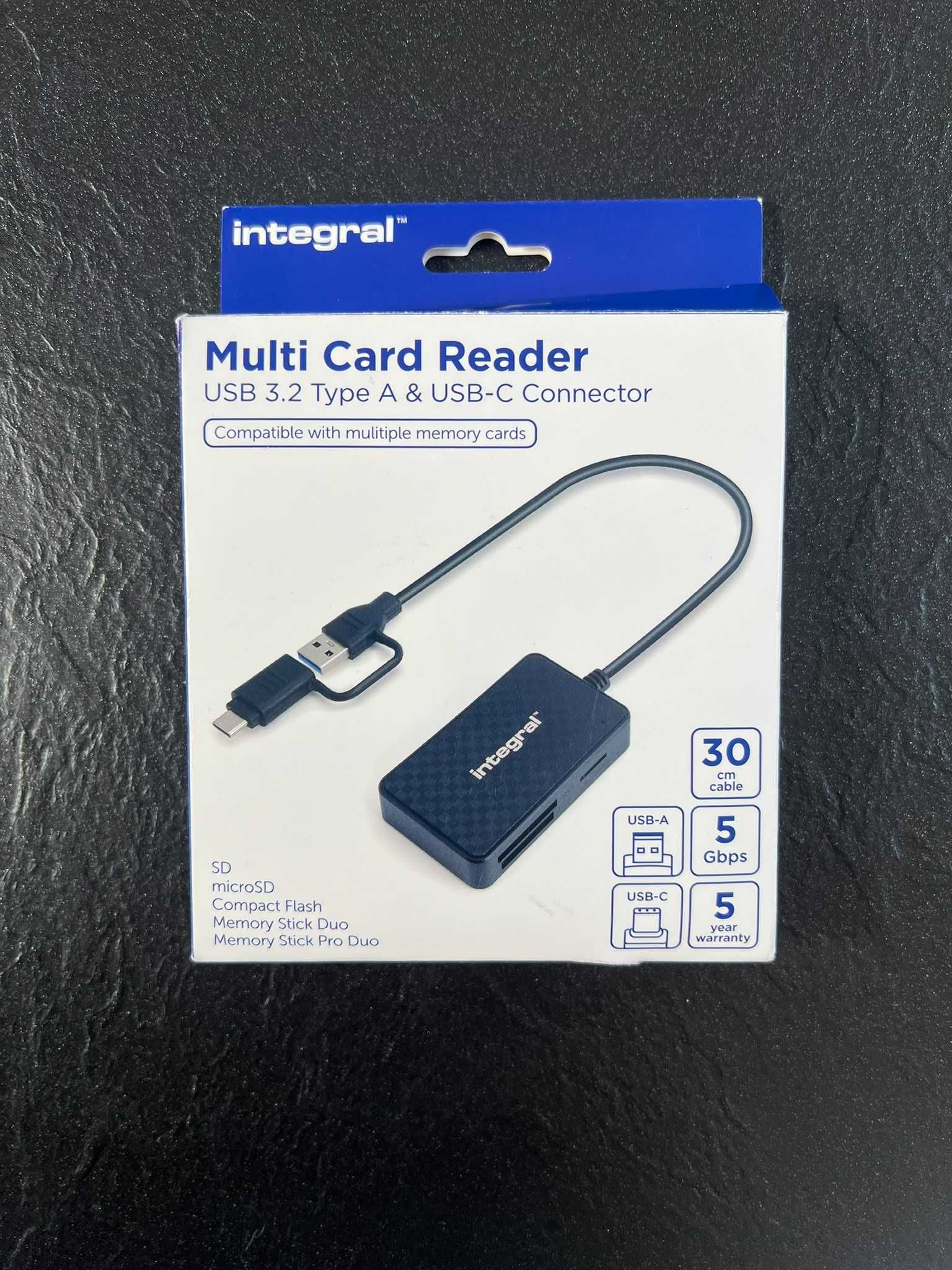 Integral Czytnik kart pamięci 4 w 1 USB 3.0 i USB C