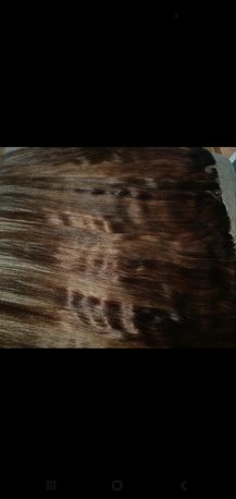 Włosy naturalne Śłowiańskie 70 plus cm refleksy clip in