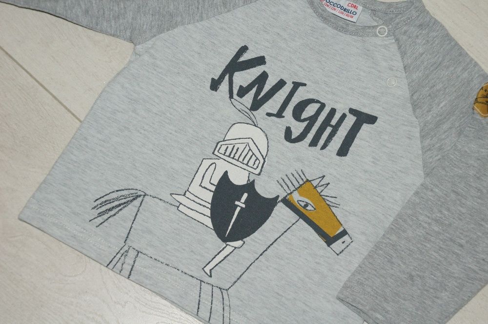 Szara bluzeczka bluzka Coccodrillo 80 do kompletu IDEALNA