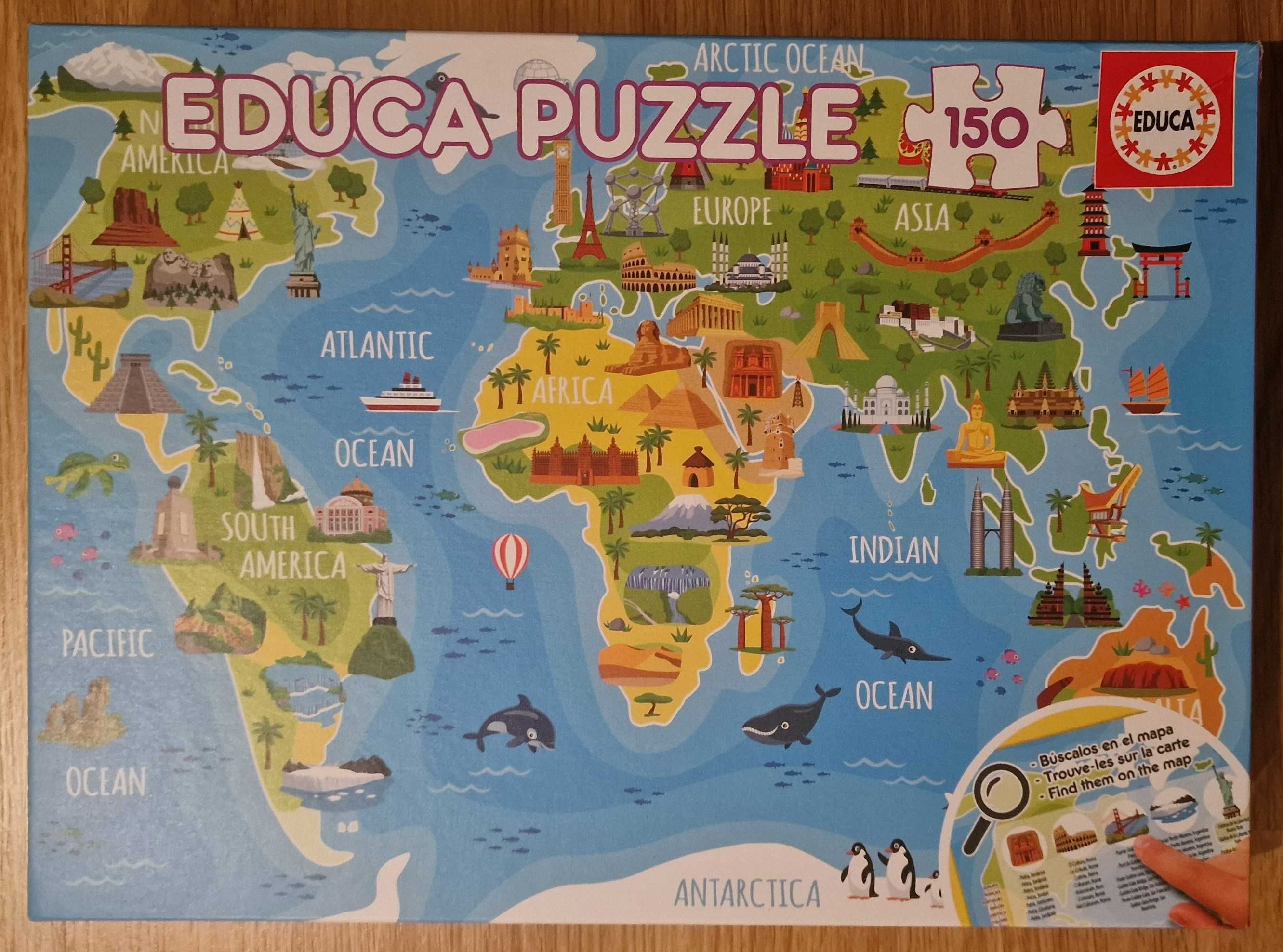 Puzzle Mapa Mundo Monumentos