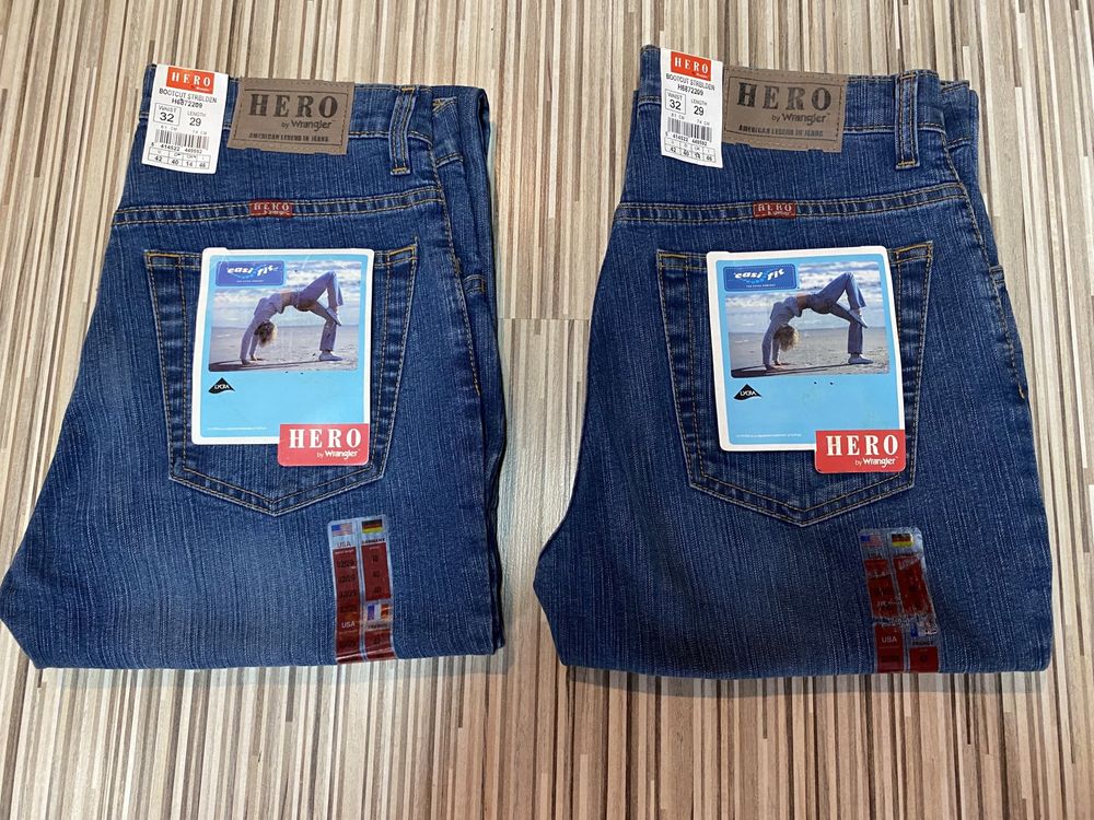 Spodnie damskie jeans 32/29 pas 76 cm komplet 2 pary Wrangler nowe