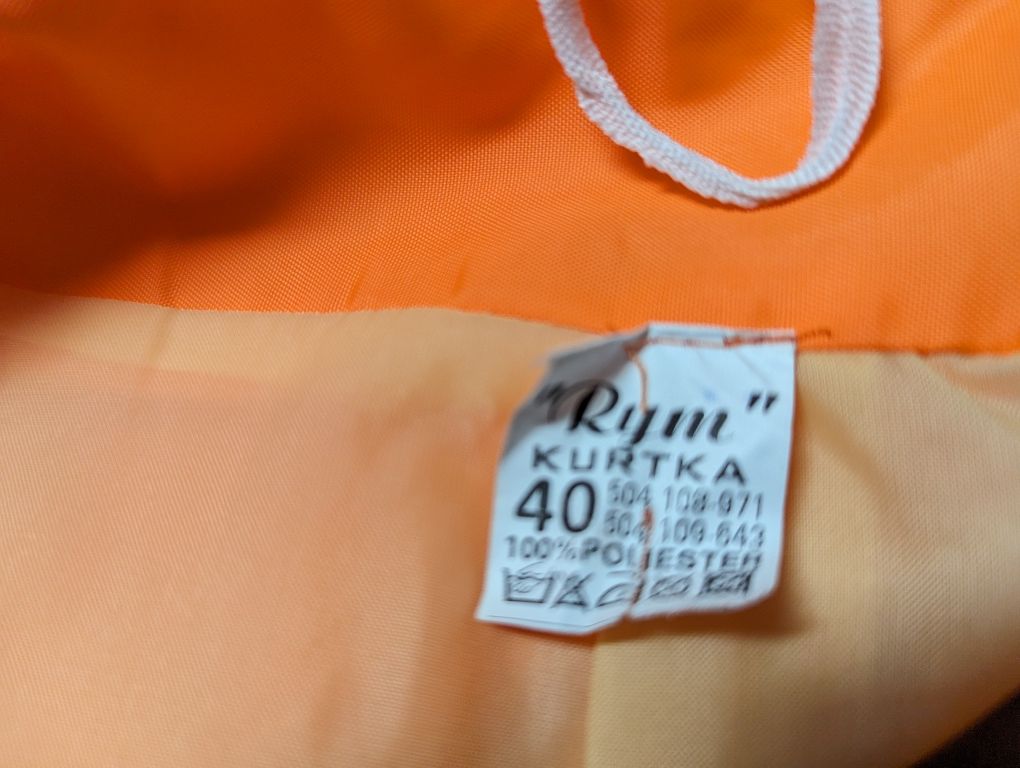 Nowa pomarańczowa kurtka przejściowa wiatrówka jaskrawa Rym L 40