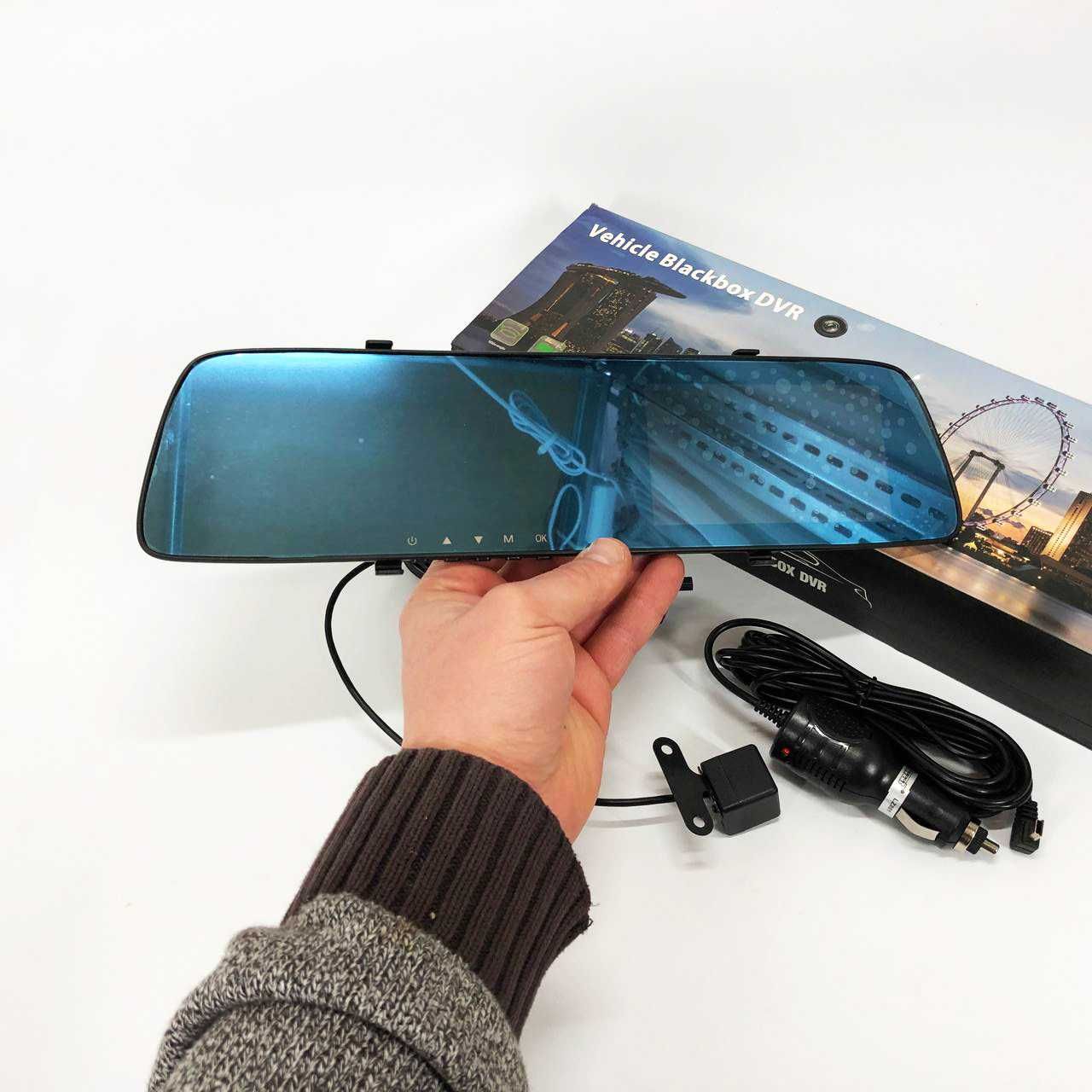 Автомобільний відеореєстратор-дзеркало 4,3" TOUCH SCREEN Full HD