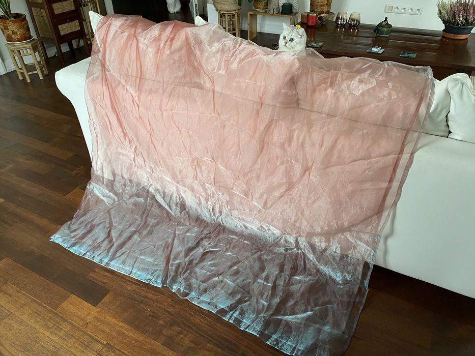 Firanka dwukolorowa cienka mgiełka 1 szt