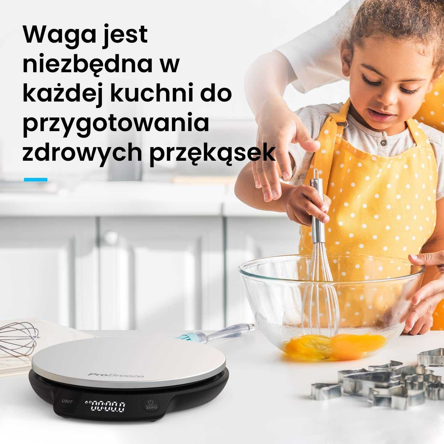 Pro Breeze Waga Kuchenna Cyfrowa Precyzyjna ze Stali