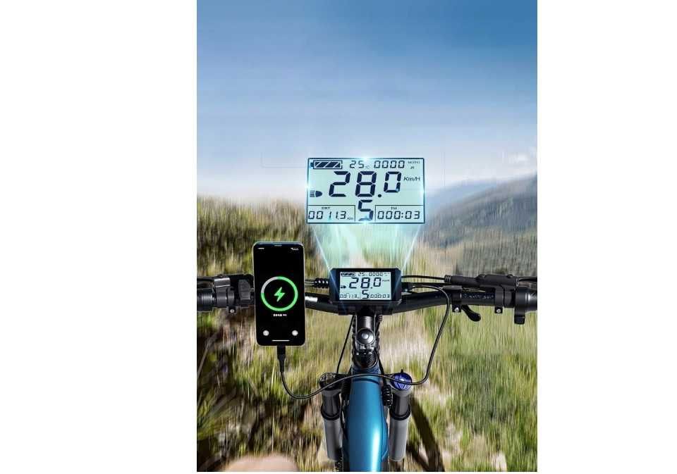 Rower elektryczny Puluma 27,5' rama aluminium koło 27,5 " błękitny 100