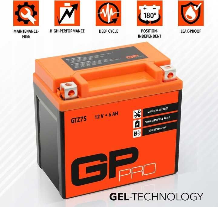 GP-PRO Akumulator rozruchowy żelowy GTZ7S 12V 6Ah motocykl inne