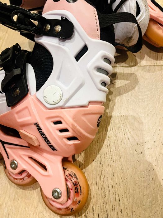 Rolki Powerslide Khaan Junior Ltd Różowe – rozmiar 27–30