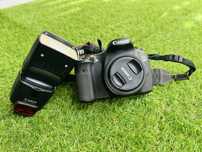 Canon eos 60d + efs 24mm + speedlite 430ex ii