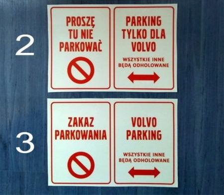 Naklejka VOLVO parking