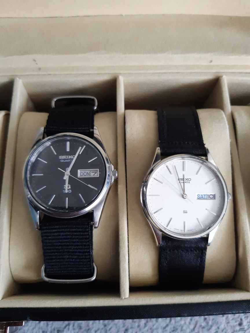 Seiko, Citizen, Casio zegarki kolekcja, quartz,  automatic + szkatułka