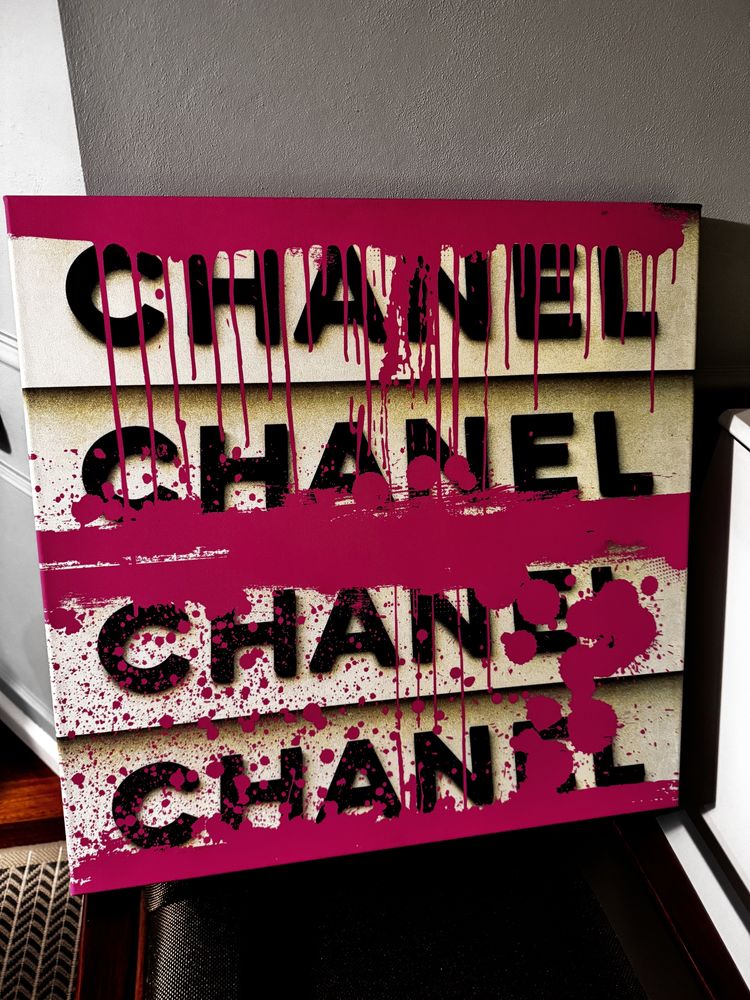 Chanel obraz nadruk na płótnie 64x64 cm
