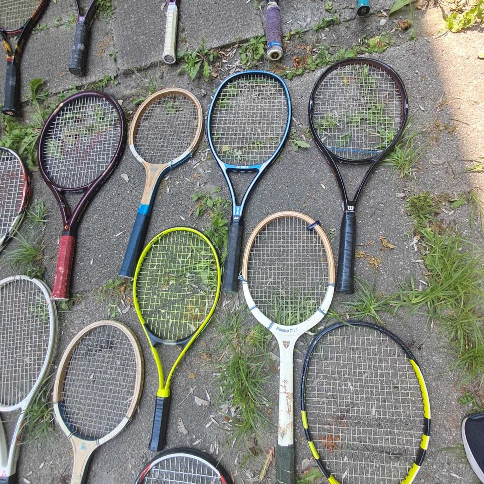 20 szt. rakiety do tenisa rakieta dunlop, fisher, wilson i inne