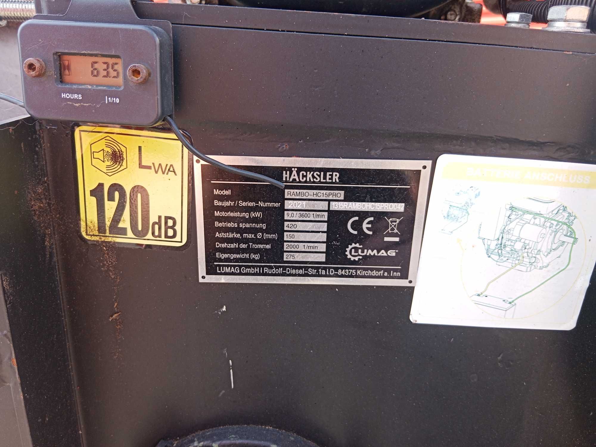 Rębak do gałęzi Lumag HC15 PRO